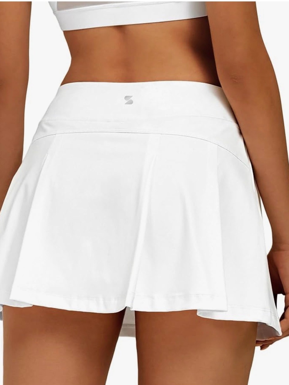 Elle White Women's Tennis Skort